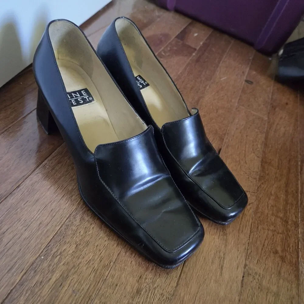 Nine West Womens Slip On Pumps Black Size 7.5